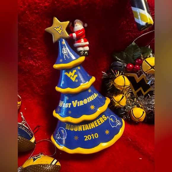 WVU West Virginia Mountaineers Christmas Ornament bundle, excellent condition. - Picture 6 of 9